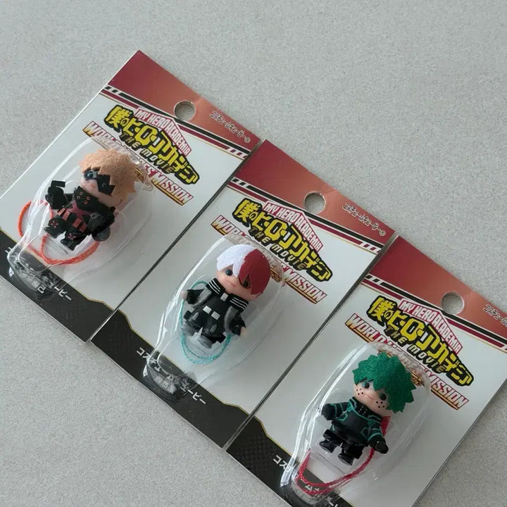 [BUNJANG] My Hero Academia The Movie Qposket Figure Keychain 6-Piece Bundle Set / (일괄) 히로아카 더무비 큐피 피규어 키링 6종 세트