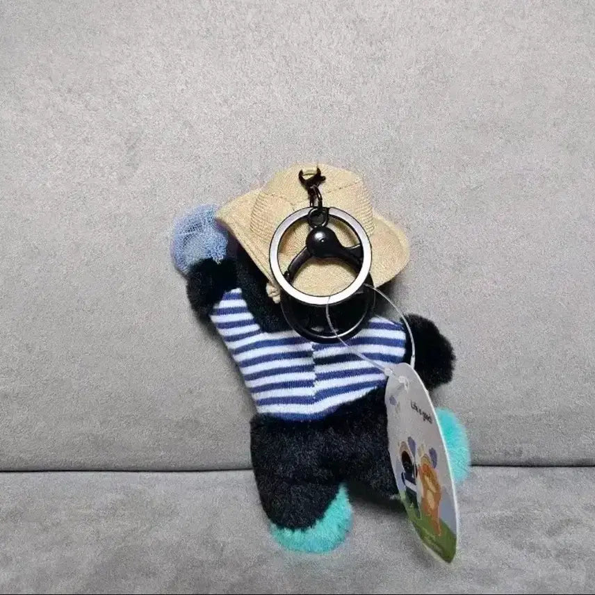 [BUNJANG] Black Cat Dragonfly Net Keyring Plush / 검정 고양이 잠자리채 키링 인형