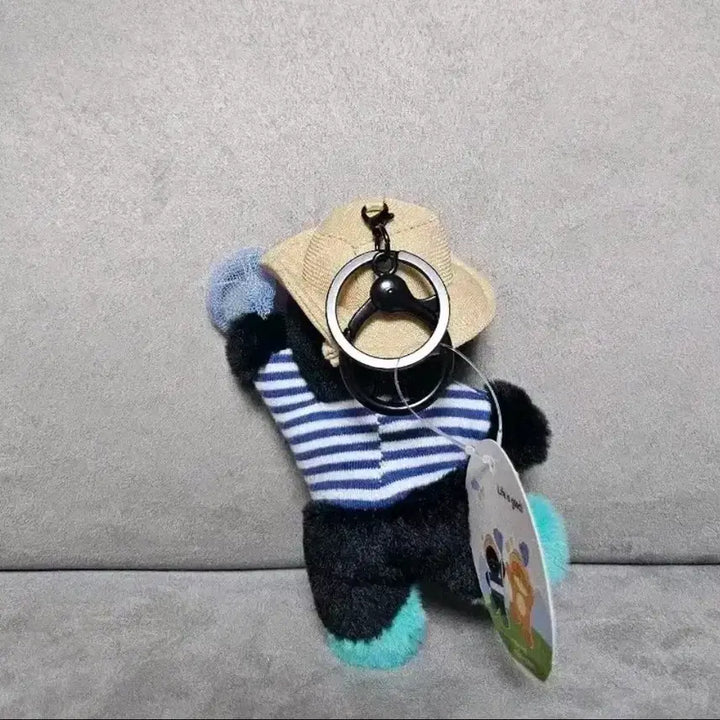 [BUNJANG] Black Cat Dragonfly Net Keyring Plush / 검정 고양이 잠자리채 키링 인형