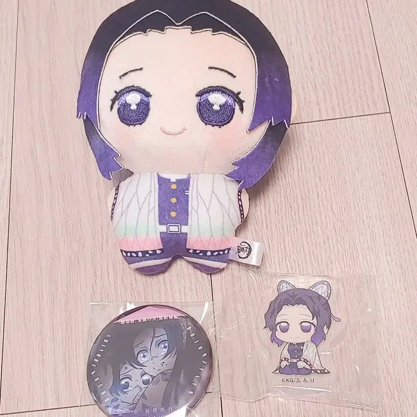 [BUNJANG] Demon Slayer Shinobu Kocho Ponystep Korotto Badge Bundle Set / 귀멸의 칼날 코쵸우 시노부 포니스텝 코롯토 뱃지 일괄