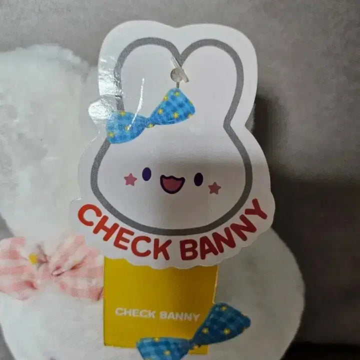[BUNJANG] Checkered Rabbit Plush Doll / 체크 토끼 인형