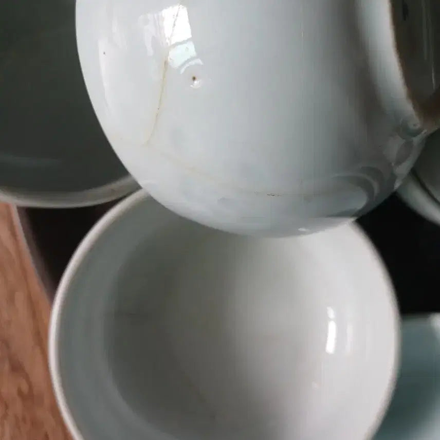 [BUNJANG] Vintage Korean Celadon Porcelain Dinnerware Set / 도자기 옛날 빈티지 자기 반상 세트 일괄가격