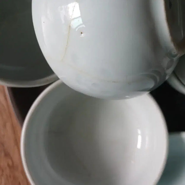 [BUNJANG] Vintage Korean Celadon Porcelain Dinnerware Set / 도자기 옛날 빈티지 자기 반상 세트 일괄가격