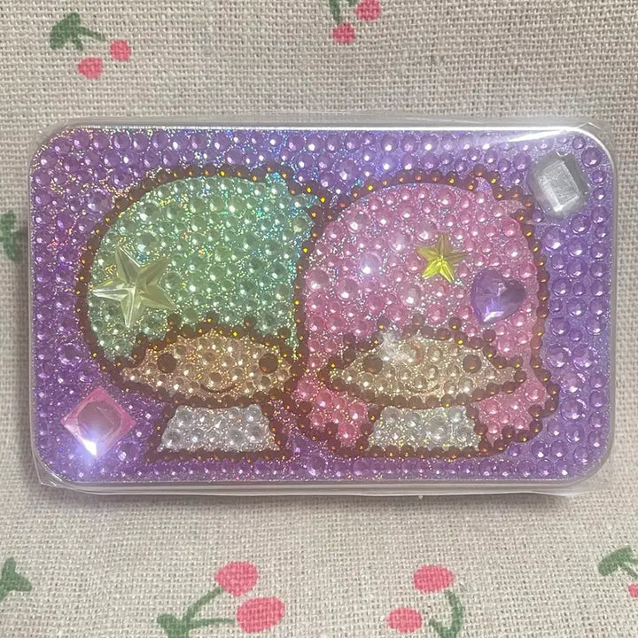 [BUNJANG] Sanrio Little Twin Stars Kiki Lala Beaded Jewel Deco Slide Tin Case / 산리오 리틀트윈스타 키키라라 비즈 보석데코 슬라이드 틴케이스
