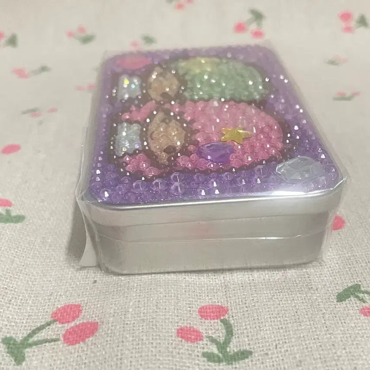 [BUNJANG] Sanrio Little Twin Stars Kiki Lala Beaded Jewel Deco Slide Tin Case / 산리오 리틀트윈스타 키키라라 비즈 보석데코 슬라이드 틴케이스