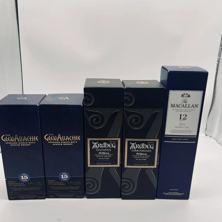 [BUNJANG] Whiskey Empty Bottle Collection (Boxed) / 위스키 공병 박스 멕켈란 야마자키 하쿠슈 아드벡 아란 글렌알라키 등