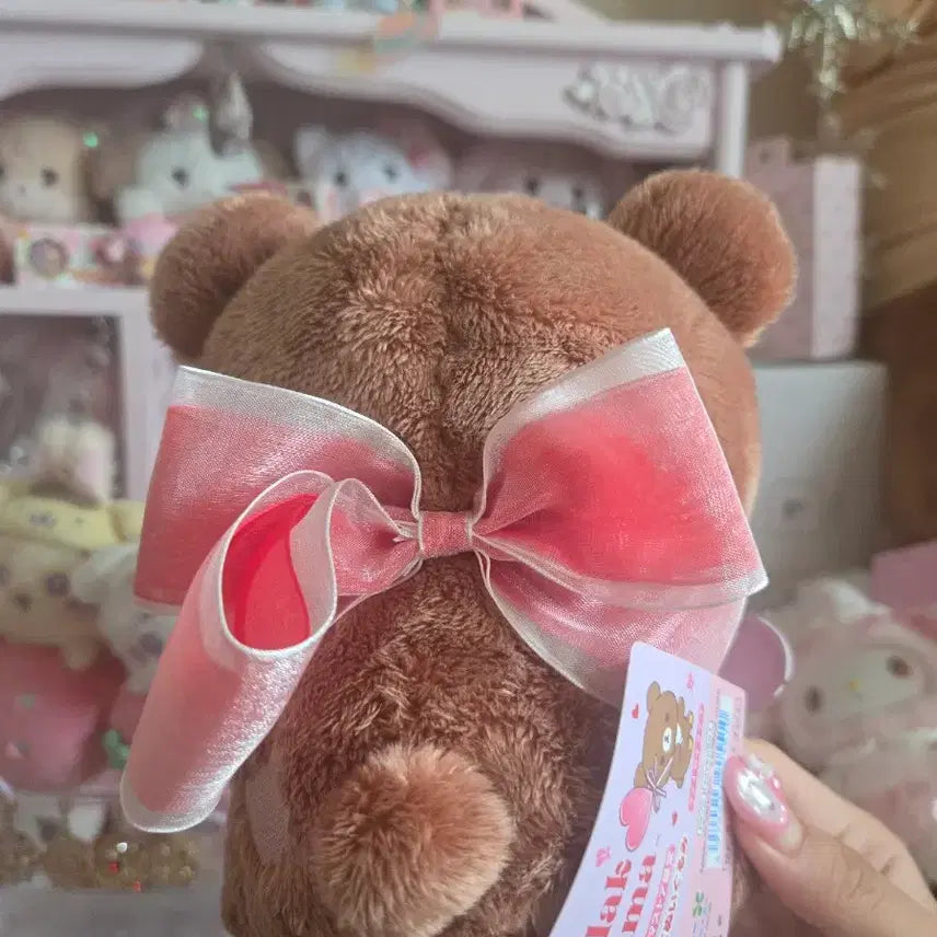 [BUNJANG] Rilakkuma Chairoikoguma Lollipop Plush / 리락쿠마 챠이로이코구마 롤리팝 누이