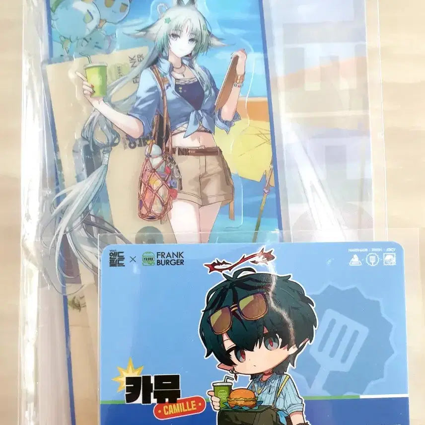 [BUNJANG] Arknights Endfield Frank Burger Acrylic Stand &amp; Coupon Set / 명일방주 엔드필드 프랭크버거 아크릴스탠드 결 쿠폰