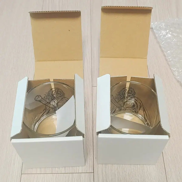 [BUNJANG] Demon Slayer Tengen Uzui Web Shop Kuji B Prize Pair Glass Tumbler / 귀멸의 칼날 우즈이 텐겐 웹샵쿠지 B상 페어글라스 유리컵