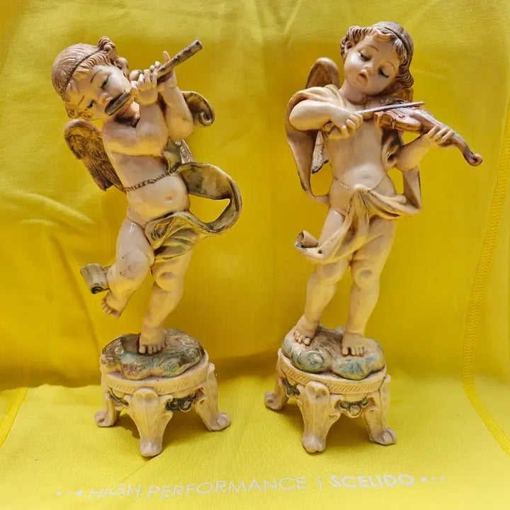 [BUNJANG] 1980s Vintage Italian Rubber Resin Angel Figurines (2pcs) / 80년대 올드 빈티지 이태리 러버(고무)레진 천사인형 2pcs.