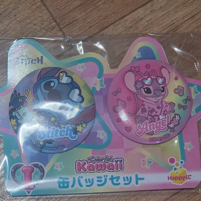 [BUNJANG] Disney Stitch &amp; Angel Badge Set / 디즈니 스티치 앤젤 뱃지 세트