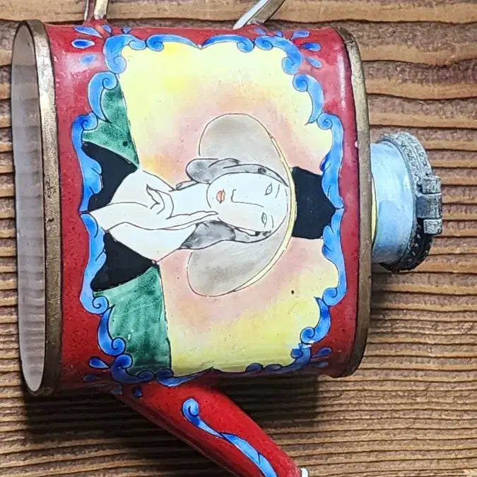 [BUNJANG] European Antique Bronze Enamel Kettle / 유럽앤틱 동 브론즈 법랑 주전자