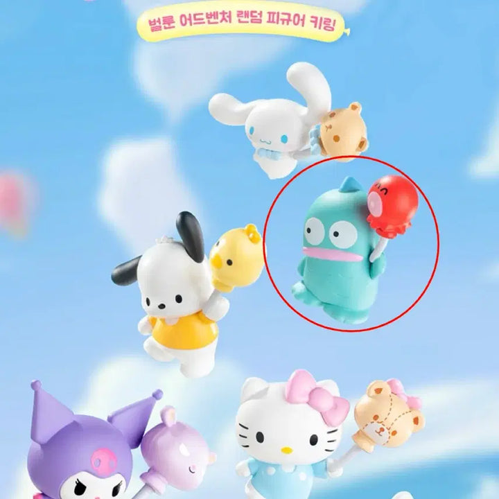 [BUNJANG] Sanrio Balloon Adventure Series Balloon Figure Keyring Hangyodon / 산리오 벌룬 어드벤처 시리즈 풍선 피규어 키링_한교동