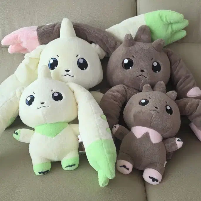 [BUNJANG] Digimon Terriermon Lopmon Plush Set (Large, Medium) / 디지몬 테리어몬 로프몬 인형 대형 중형 일괄 세트