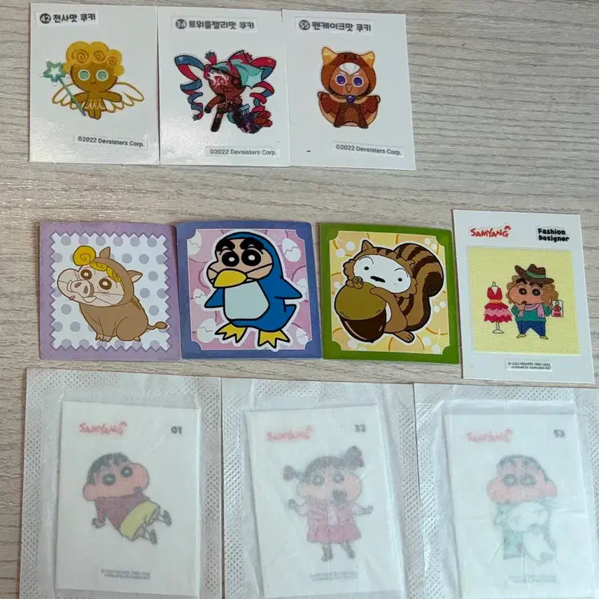 [BUNJANG] Digimon, Crayon Shin-chan, Cookie Run Stickers / 디지몬 짱구 쿠키런 띠부씰