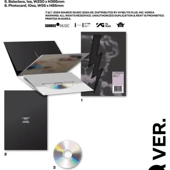[BUNJANG] LE SSERAFIM 4th Mini Album CRAZY (BALACLAVA ver.) Balaclava / 르세라핌 4집 미니앨범 CRAZY (BALACLAVA ver.) 바라클라바
