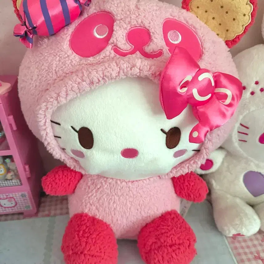[BUNJANG] Sanrio Pink Panda Kitty Plush / 디저트 핑크 판다 키티 인형