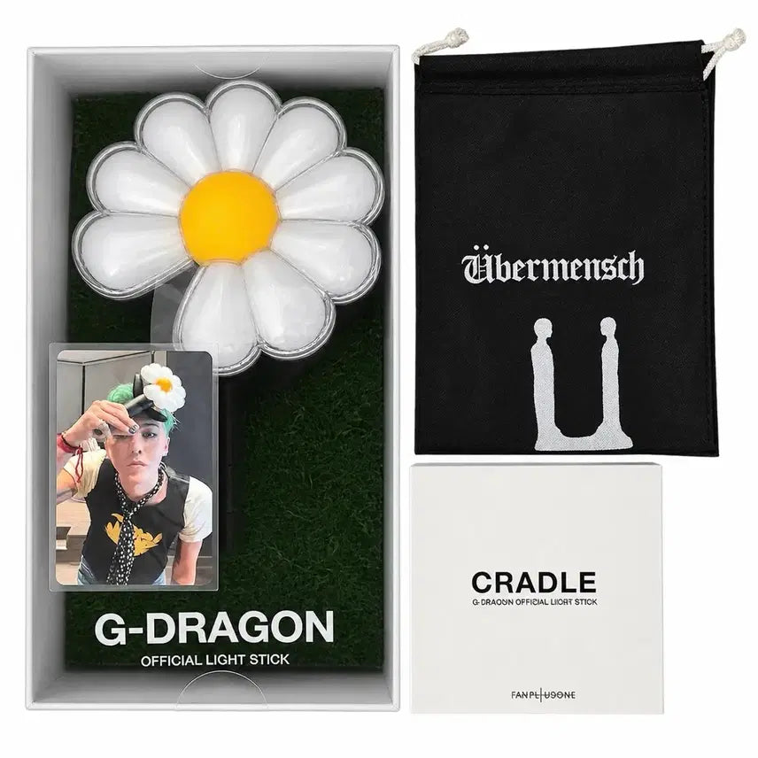 [BUNJANG] G-Dragon Official Lightstick Cradle Dust Bag (POB Included) Sealed / (미개봉)지드래곤 응원봉+크래들+더스트백(특전 포함)
