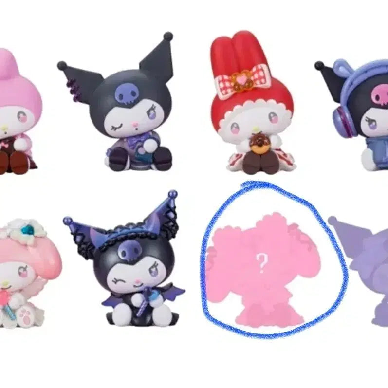 [BUNJANG] Sanrio Characters My Melody &amp; Kuromi PeriHapi Shoulder Hug Figure Secret / 산리오 캐릭터즈 타카라토미 아츠 마이멜로디 &amp; 쿠로미 PERIHAPI! 페리하피 어깨쿵 Hug. 피규어 시크릿