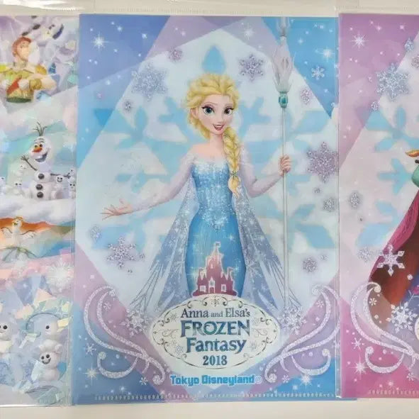 [BUNJANG] Tokyo Disneyland Frozen A5 Clear File Set (5 pcs) / 도쿄 디즈니랜드 겨울왕국 A5 클리어파일 5종 일괄