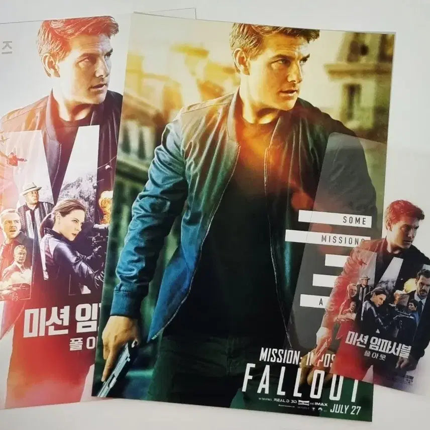 [BUNJANG] Mission: Impossible - Fallout Limited Edition Clear Card, Poster, and Pamphlet Set / 미션임파서블 폴아웃 한정판 투명카드+ 포스터 + 팜플렛 세트