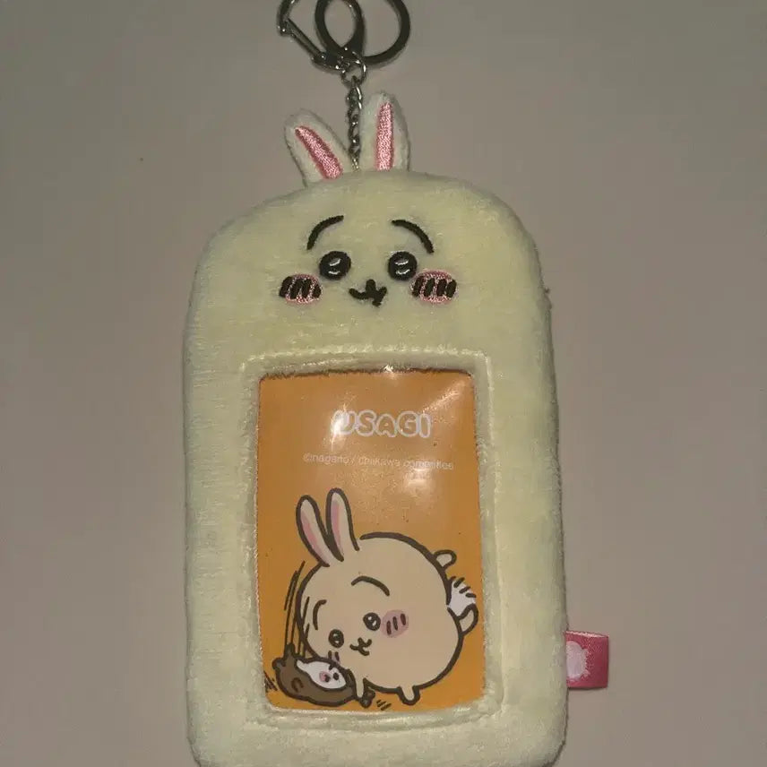 [BUNJANG] Monchichi Usagi Photocard Holder Keyring / 먼작귀 우사기 포카 홀더 키링