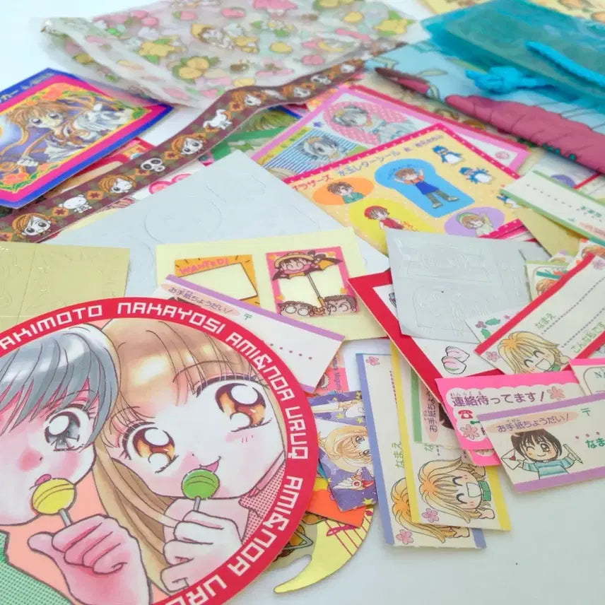 [BUNJANG] Heisei Era Vintage Sticker Bundle (Rare) / 고전 헤이세이 스티커 일괄 처분 [희귀]