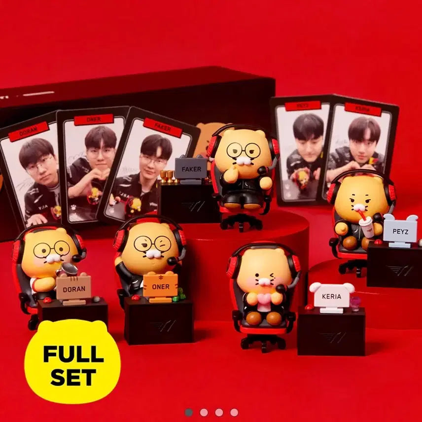 [BUNJANG] T1 x Kakao Friends Figure Full Set (Unsealed) / T1 X 카카오프렌즈 피규어 풀세트(도오페페케) 미개봉