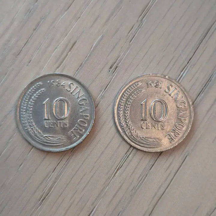 [BUNJANG] Singapore 10 Cents Coin - 1981 &amp; 1984 / 싱가포르 10센트 주화 1981년,  1984년