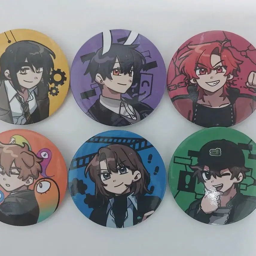[BUNJANG] Jamttal Pixelie Mystery Investigation Team Can Badge Set / 잠뜰 픽셀리 미스터리 수사반 캔뱃지 세트