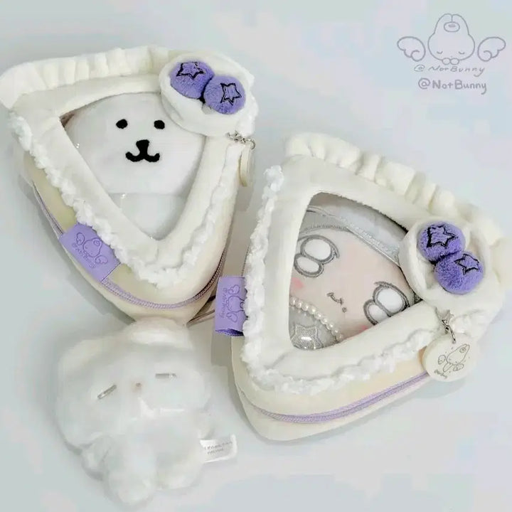 [BUNJANG] Notbunny Strawberry Cake Pouch 10cm Doll Case / notbunny 삼각 케이크 파우치 10cm 인형 누이 속성 솜 케이스
