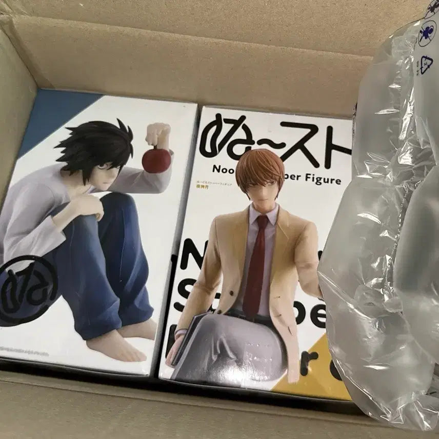 [BUNJANG] Death Note Noodle Stopper Light &amp; L Figure Bundle (Sealed) / 미개봉 데스노트 누들스토퍼 라이토 엘 피규어 일괄