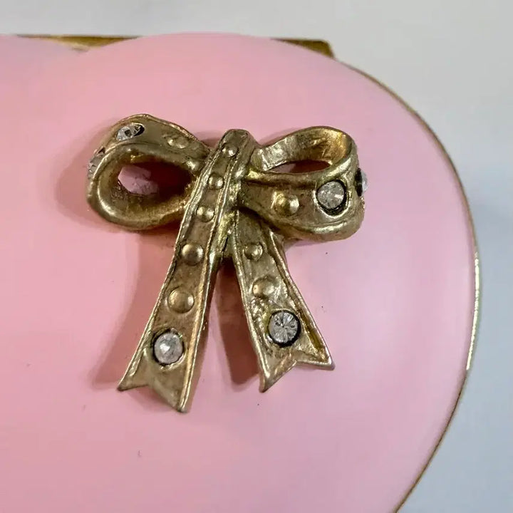 [BUNJANG] Japanese Mini Heart Ribbon Gilt Music Box Jewelry Box / 일본현지구매미니하트리본금장오르골보석함