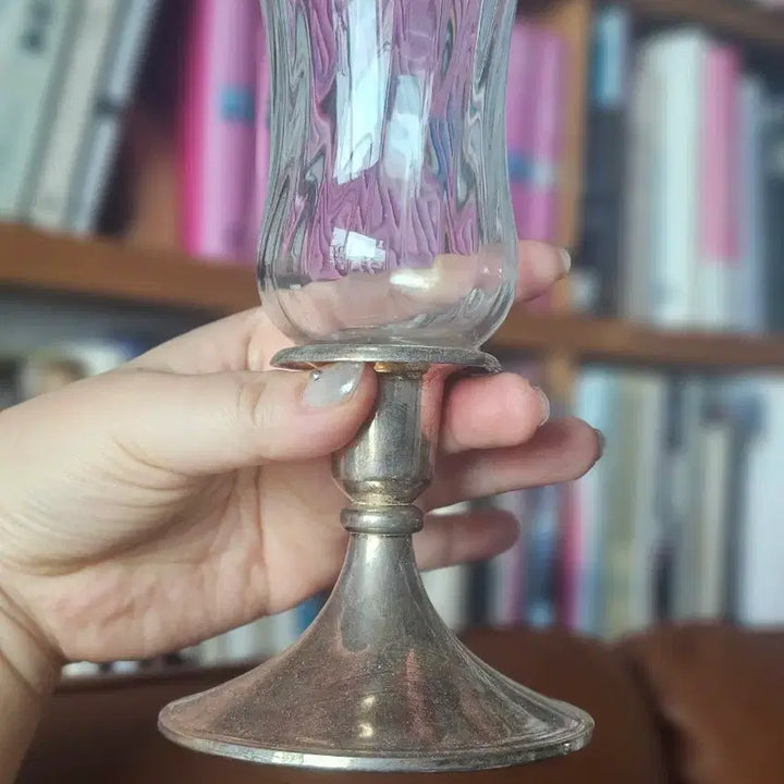 [BUNJANG] Vintage Silverplate Single Candlestick and Votive Holder / 빈티지 실버플레이트 1구 촛대와 보티브