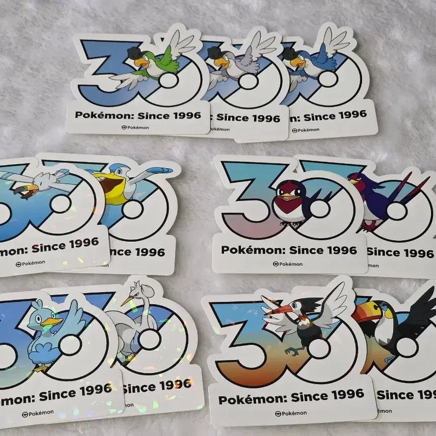 [BUNJANG] Pokemon 30th Anniversary Logo Sticker New Bundle Set / 일괄) 포켓몬 30주년 기념 로고 스티커 새 세트