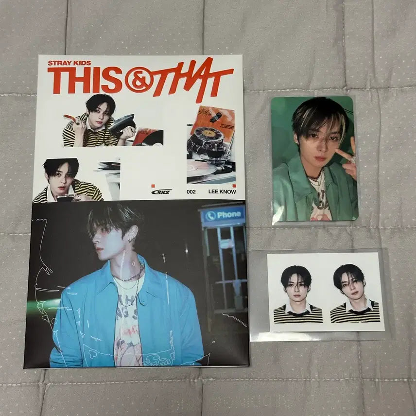 [BUNJANG] Stray Kids Lee Know THIS &amp; THAT Pre-order Photocard / 리노)스트레이키즈 디스앤댓 앤버전 리노 프리오더 포카 this&amp;that