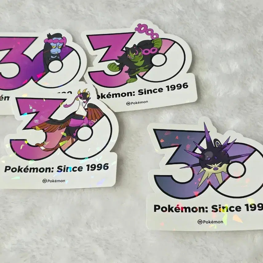 [BUNJANG] Pokemon 30th Anniversary Logo Sticker Bundle Set / 일괄) 포켓몬 30주년 기념 로고 스티커 이야후 조타쿠 기로치 장침바루