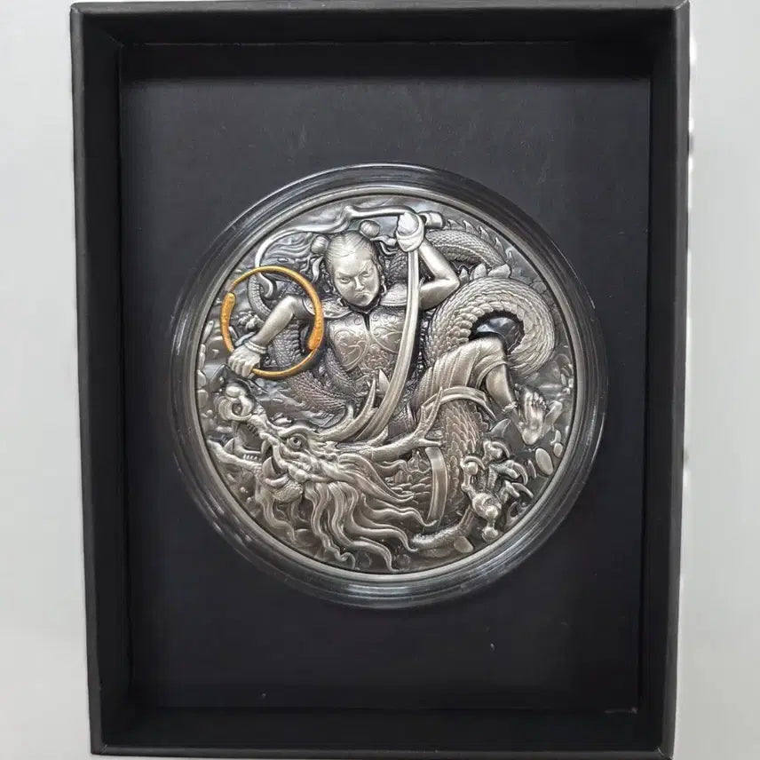 [BUNJANG] Nezha Mythological Hero Antique Silver-Copper Medallion Set Limited Edition / 2021년 중국신화속영웅 나타 엔틱 은동화세트