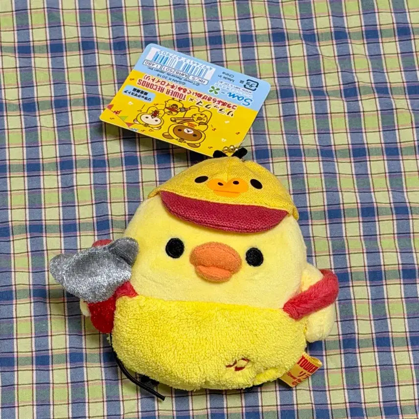 [BUNJANG] Rilakkuma 2016 Tower Records Collaboration Kiiroitori Keyring Plush / 오늘만)리락쿠마 2016 타워레코드 콜라보 키이로이토리 키링 인형