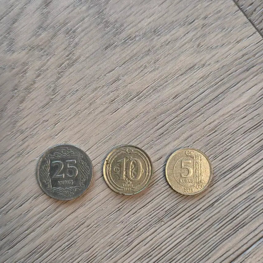 [BUNJANG] Turkey 3 Coin Set (5, 10, 25 Kurus) / 터키 동전 3개 세트