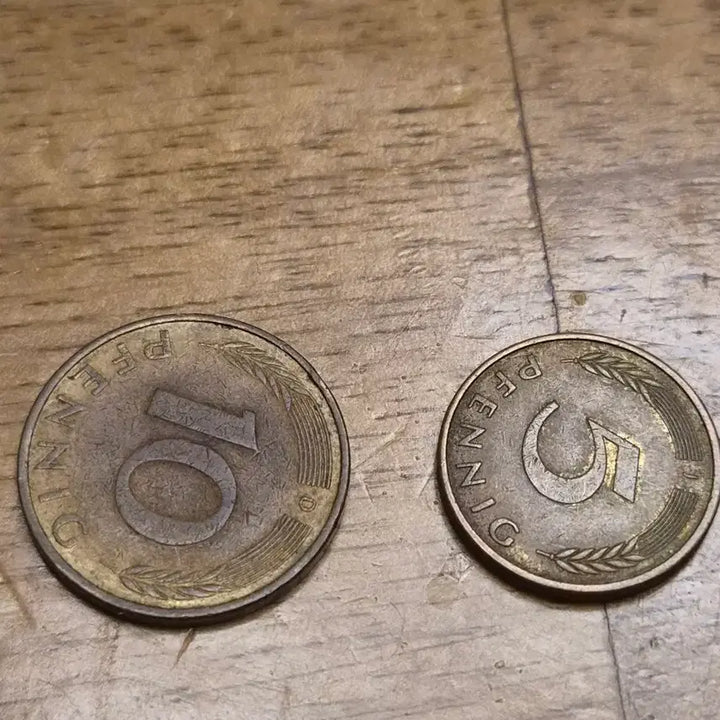 [BUNJANG] West German 10 &amp; 5 Pfennig Coins / 독일 서독 10, 5 페니히 동전