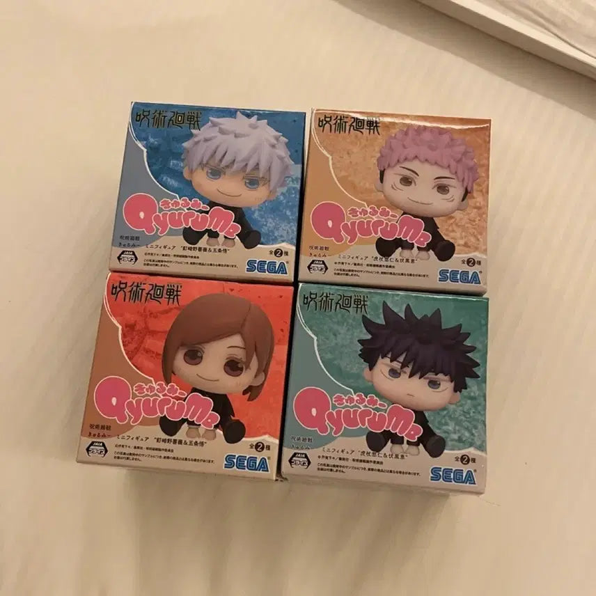[BUNJANG] Sega Jujutsu Kaisen Gojo Satoru &amp; Kugisaki Nobara Gacha Mini Figure Bundle Set / (일괄)정품 세가 큐루미 주술회전 고죠 사토루,쿠기사키 노바라 가챠 피규어 박스 미니피규어 회옥옥절 사멸회유 qyurume 오네무탄 리치 선라이즈팝