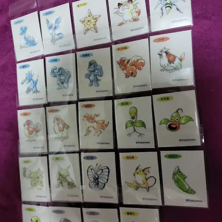 [BUNJANG] Pokemon 30th Anniversary Artwork Tteokbokki Stickers Bundle Set (24 pcs) / 포켓몬 띠부씰 신상 30주년 아트워크 일괄 판매
