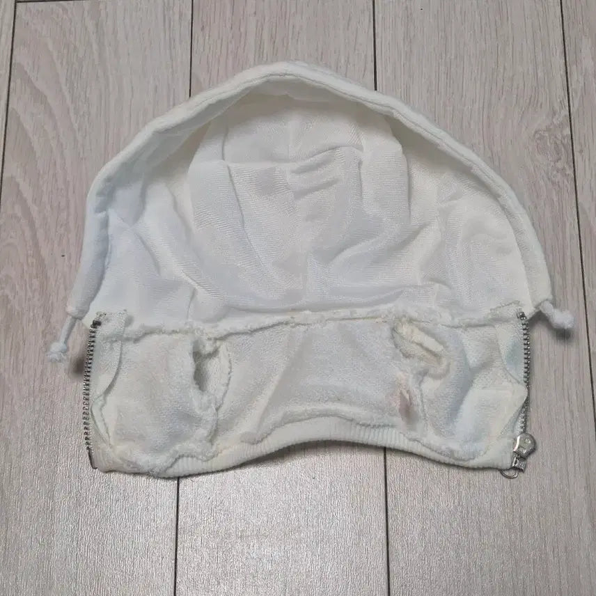 [BUNJANG] White Hooded Zip-Up for 20cm Dolls / 20cm인형옷 20깅 화이트후드집업