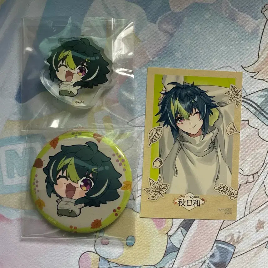 [BUNJANG] NIJISANJI Inami Mana Maneki-neko Korotto Can Badge Sticker Set / 니지산지 이나미 라이 마네키네코 코롯토 캔뱃지 스티커 세트