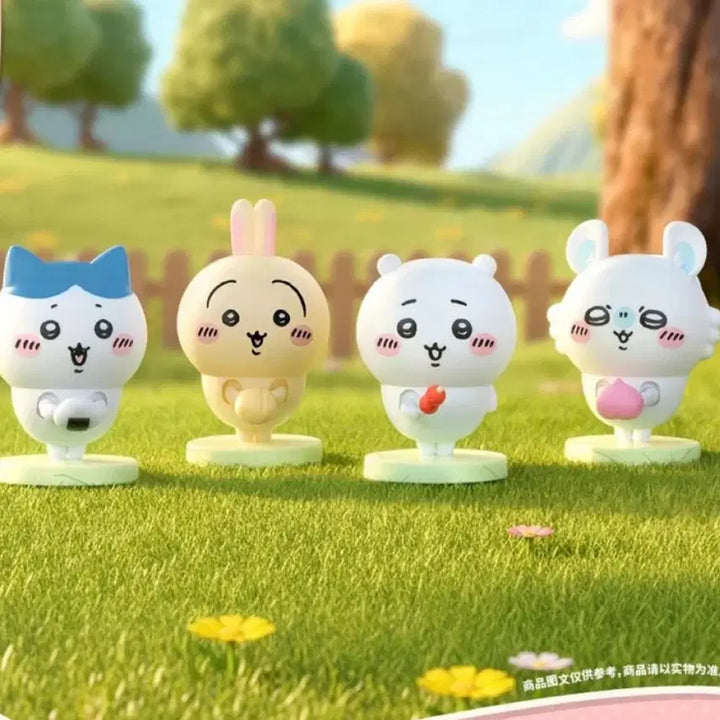 [BUNJANG] 52TOYS Cheikawa Lunchtime Figure Set (4 Types, Sealed) / (미개봉)4종 세트 먼작귀 치이카와 런치타임 피규어 52TOYS 우사기 모몽가 하치와레