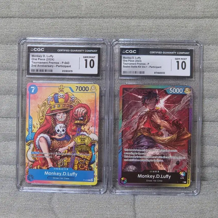 [BUNJANG] One Piece Card Monkey D. Luffy 2 Types CGC 10 Graded / 원피스 카드 몽키 D 루피 2종 CGC 10 등급