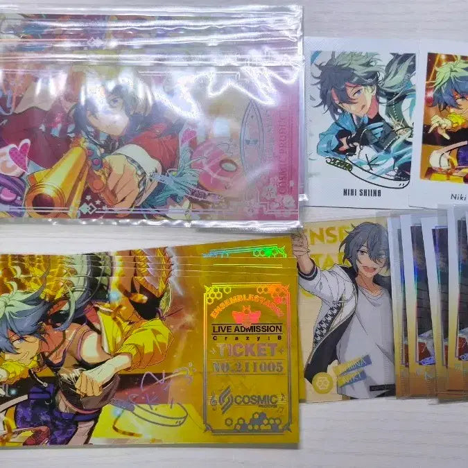 [BUNJANG] Ensemble Stars! Shiina Niki Merchandise Bundle Set - Pashacore, Yusho Colotta, Live Ticket / 앙스타 굿즈 세트 파샤코레 유사코롯타 라이브티켓 시이나 니키