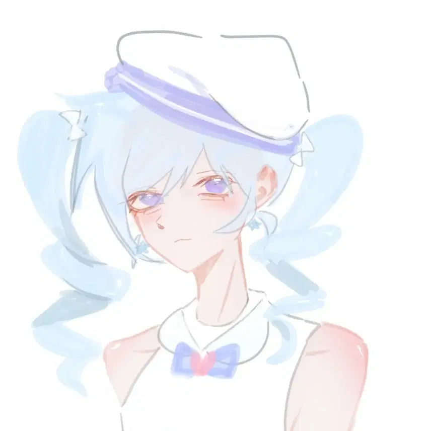 [BUNJANG] Custom Digital Portrait Commission (Semi-Transparent/No Border) / 무테? 반무테? 커미션 랜덤 퀄
