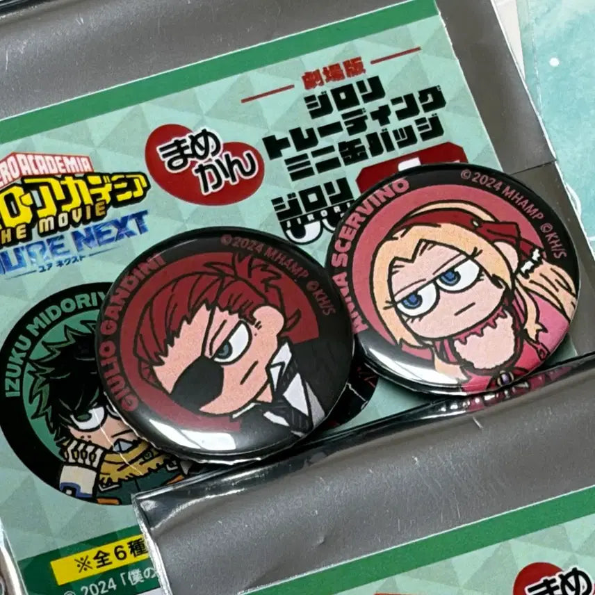 [BUNJANG] My Hero Academia Your Next Jirou Kyouka &amp; Momo Yaoyorozu Can Badge Set / 나히아 유어넥스트 지로리 캔뱃지 줄리오,안나